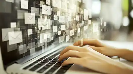 Image symbolizing email writing