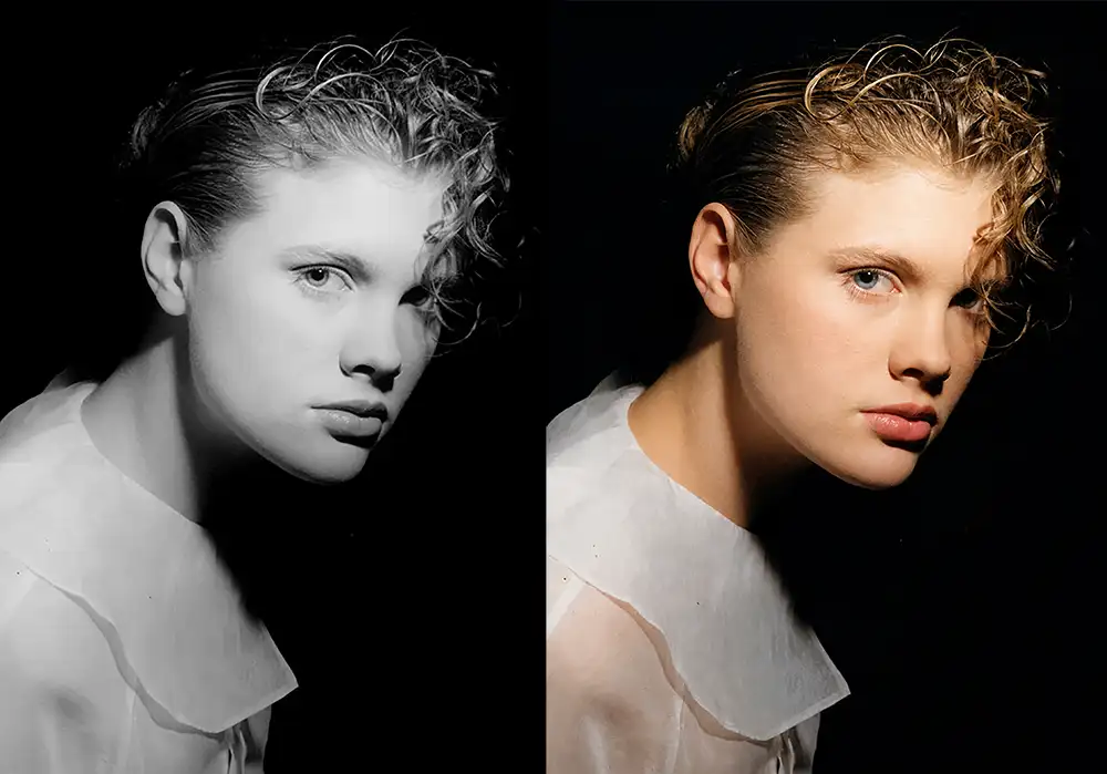 Colorized version of an original black-and-white photo