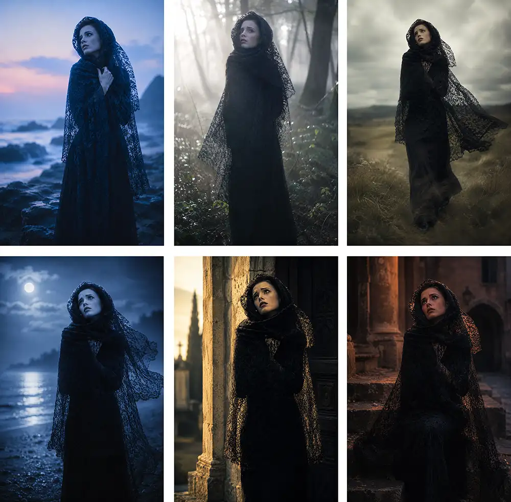 6 variations on an original camera image